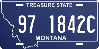 MT license plate 971842C