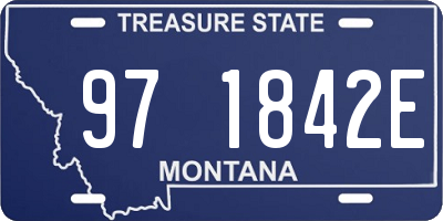 MT license plate 971842E