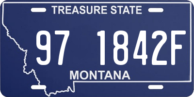 MT license plate 971842F