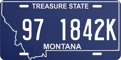 MT license plate 971842K