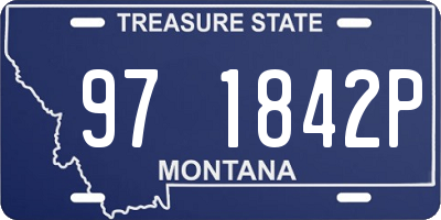 MT license plate 971842P