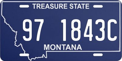 MT license plate 971843C