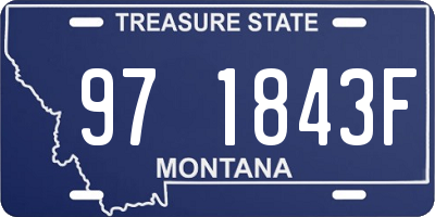 MT license plate 971843F