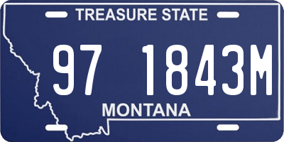 MT license plate 971843M