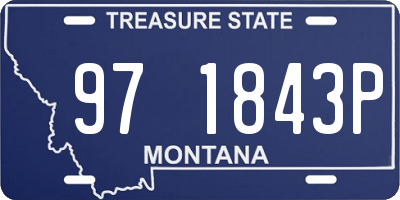 MT license plate 971843P