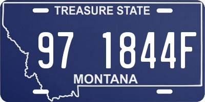 MT license plate 971844F