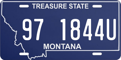 MT license plate 971844U