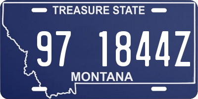 MT license plate 971844Z