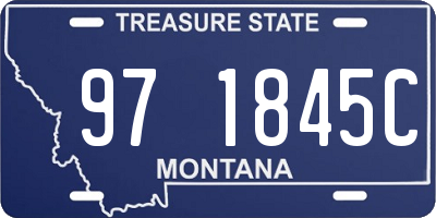 MT license plate 971845C