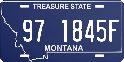 MT license plate 971845F