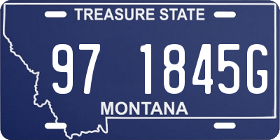 MT license plate 971845G