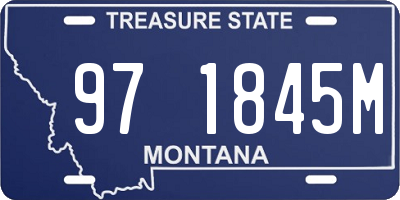 MT license plate 971845M
