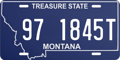 MT license plate 971845T