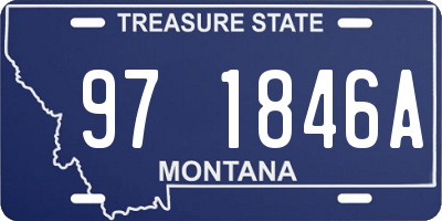 MT license plate 971846A