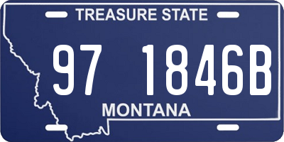 MT license plate 971846B