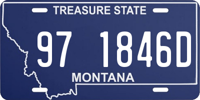 MT license plate 971846D