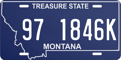 MT license plate 971846K