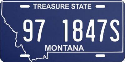MT license plate 971847S