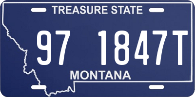 MT license plate 971847T