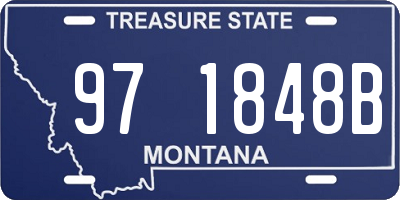 MT license plate 971848B