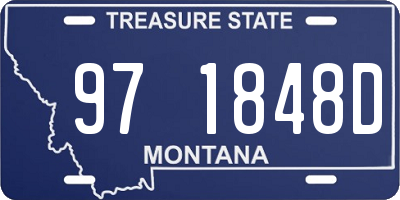 MT license plate 971848D