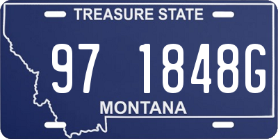 MT license plate 971848G