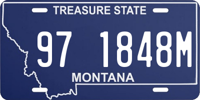 MT license plate 971848M