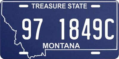 MT license plate 971849C