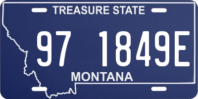MT license plate 971849E