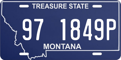 MT license plate 971849P