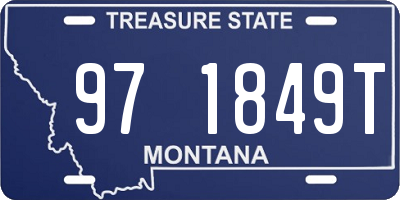 MT license plate 971849T