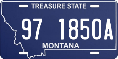 MT license plate 971850A