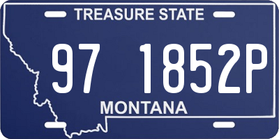 MT license plate 971852P