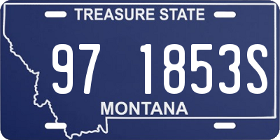 MT license plate 971853S