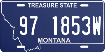 MT license plate 971853W