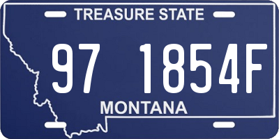 MT license plate 971854F