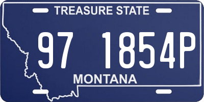 MT license plate 971854P