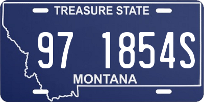 MT license plate 971854S