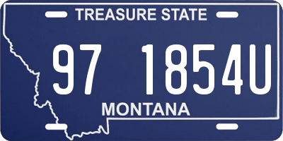 MT license plate 971854U