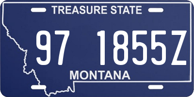 MT license plate 971855Z