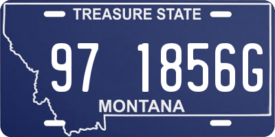 MT license plate 971856G