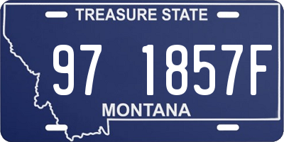 MT license plate 971857F