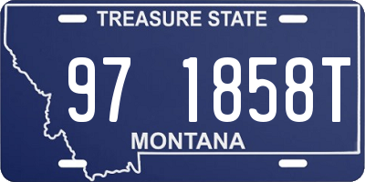 MT license plate 971858T