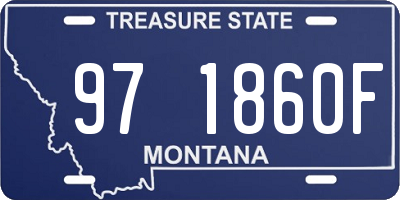 MT license plate 971860F