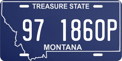 MT license plate 971860P