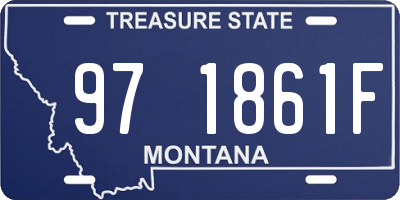 MT license plate 971861F