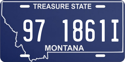 MT license plate 971861I