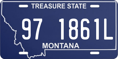 MT license plate 971861L
