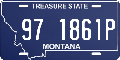 MT license plate 971861P