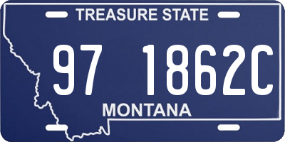 MT license plate 971862C